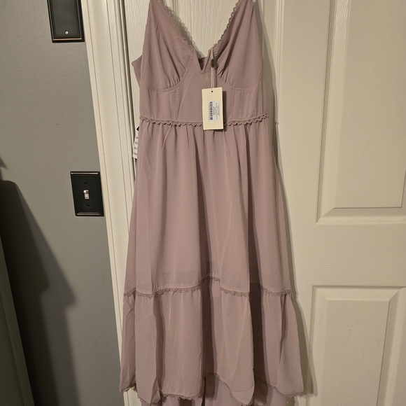 Joyfolie NWT Midi Dress Vola Light Orchid - Picture 4 of 5